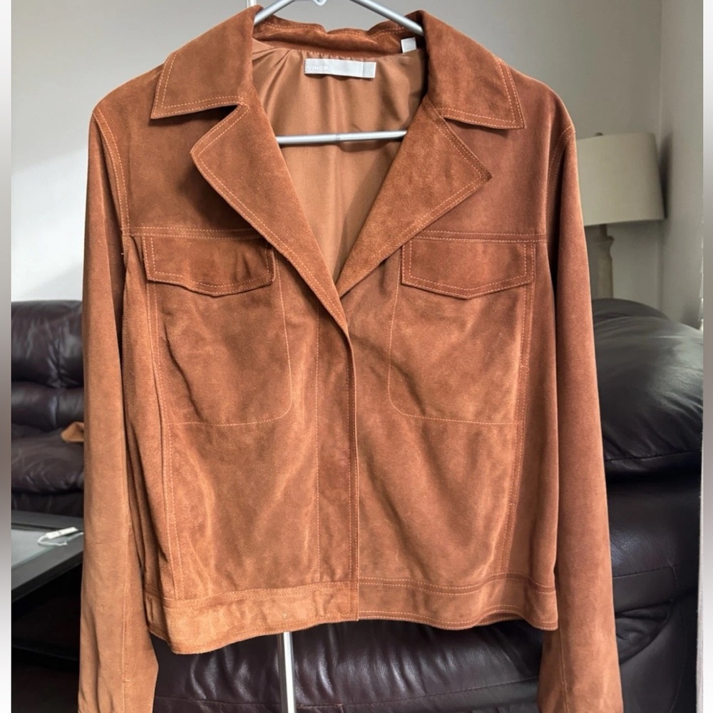 Vince. Brown Suede Women's Jacket